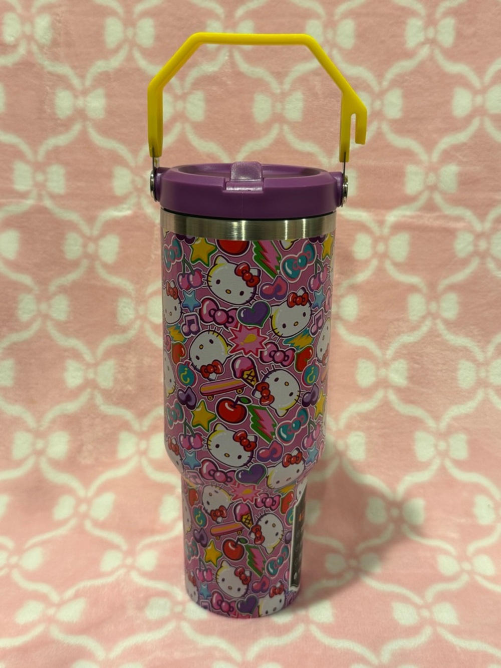 Hello Kitty Patterned Insulated Tumbler